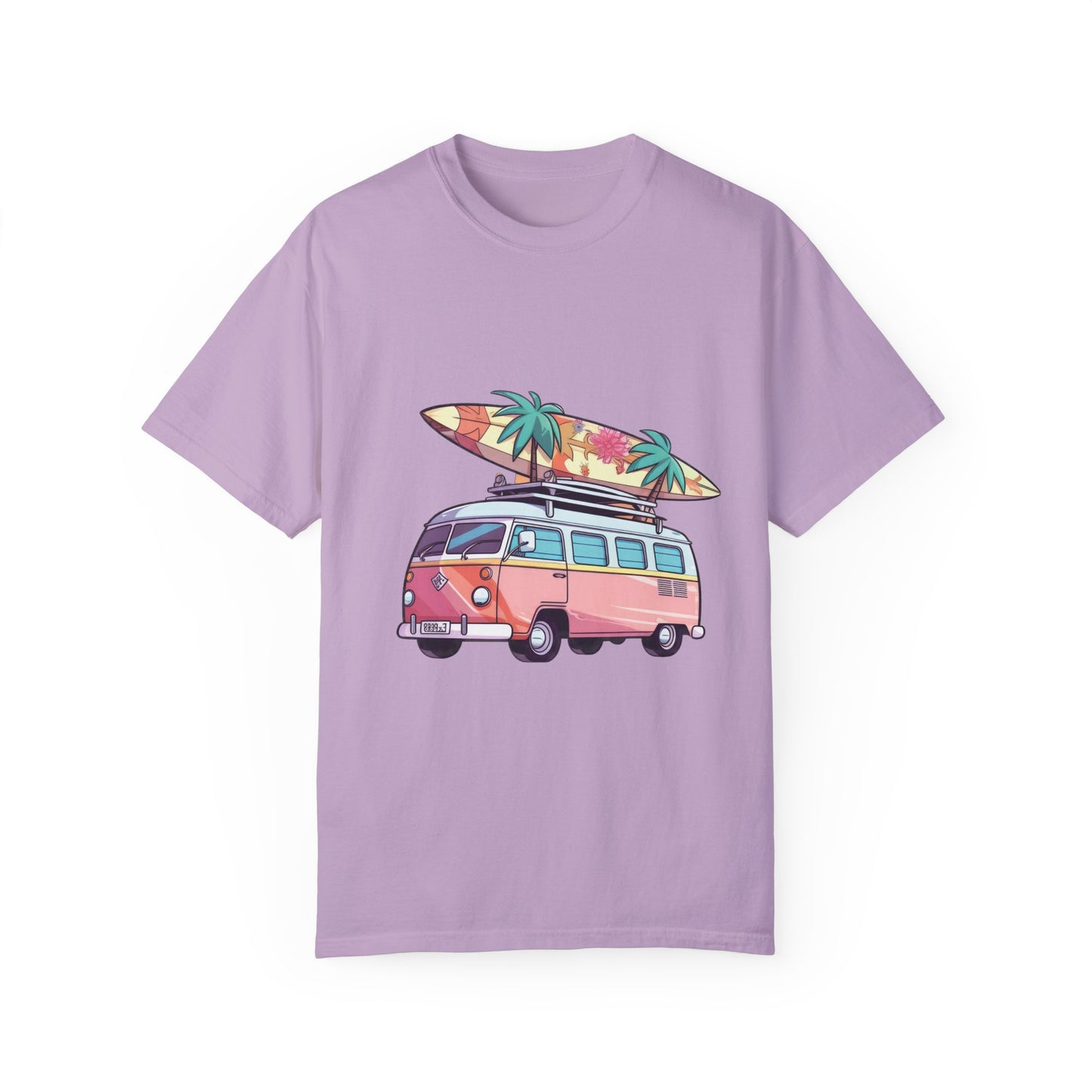 Retro Surf Van: Unisex Garment-Dyed T-shirt