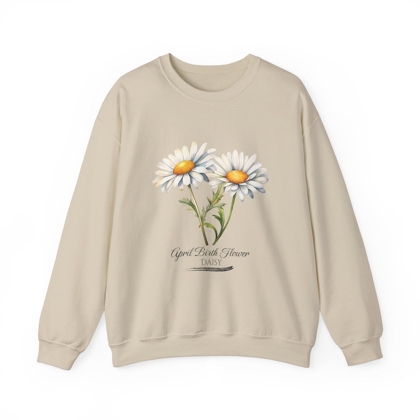 April Birth Flower (Daisy) - Unisex Heavy Blend™ Crewneck Sweatshirt