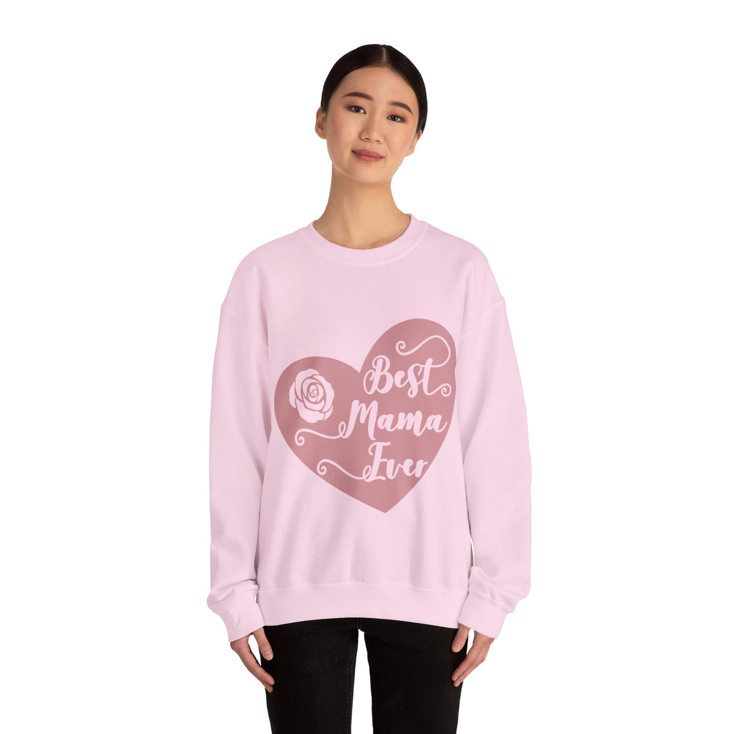 Best Mom Ever Heart - Unisex Heavy Blend™ Crewneck Sweatshirt