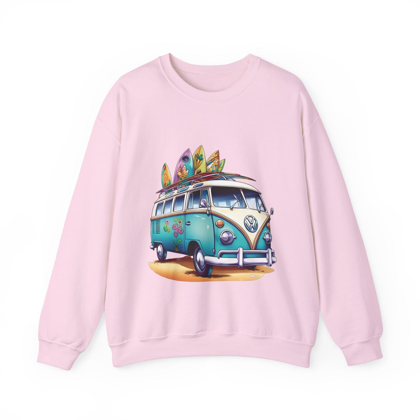 Retro Surf Van - Unisex Heavy Blend™ Crewneck Sweatshirt