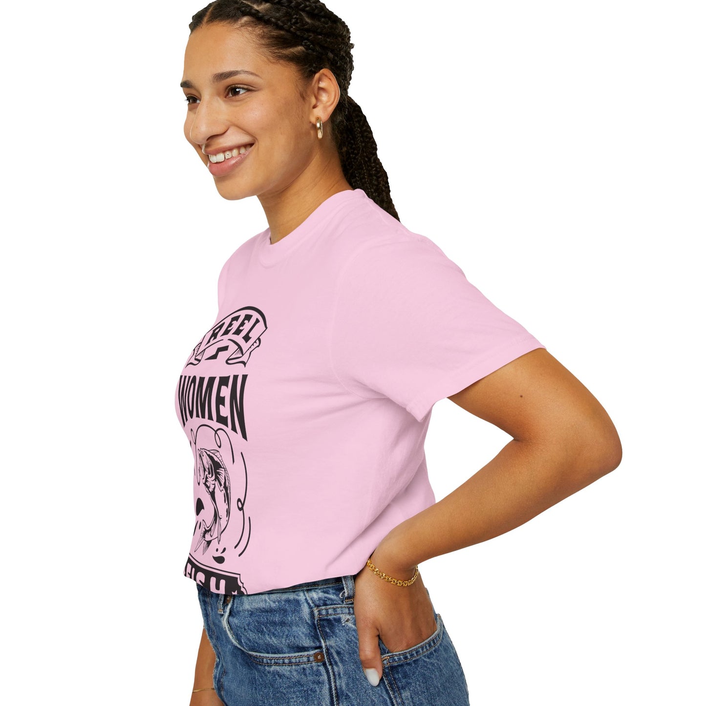 Reel women fish: Unisex Garment-Dyed T-shirt