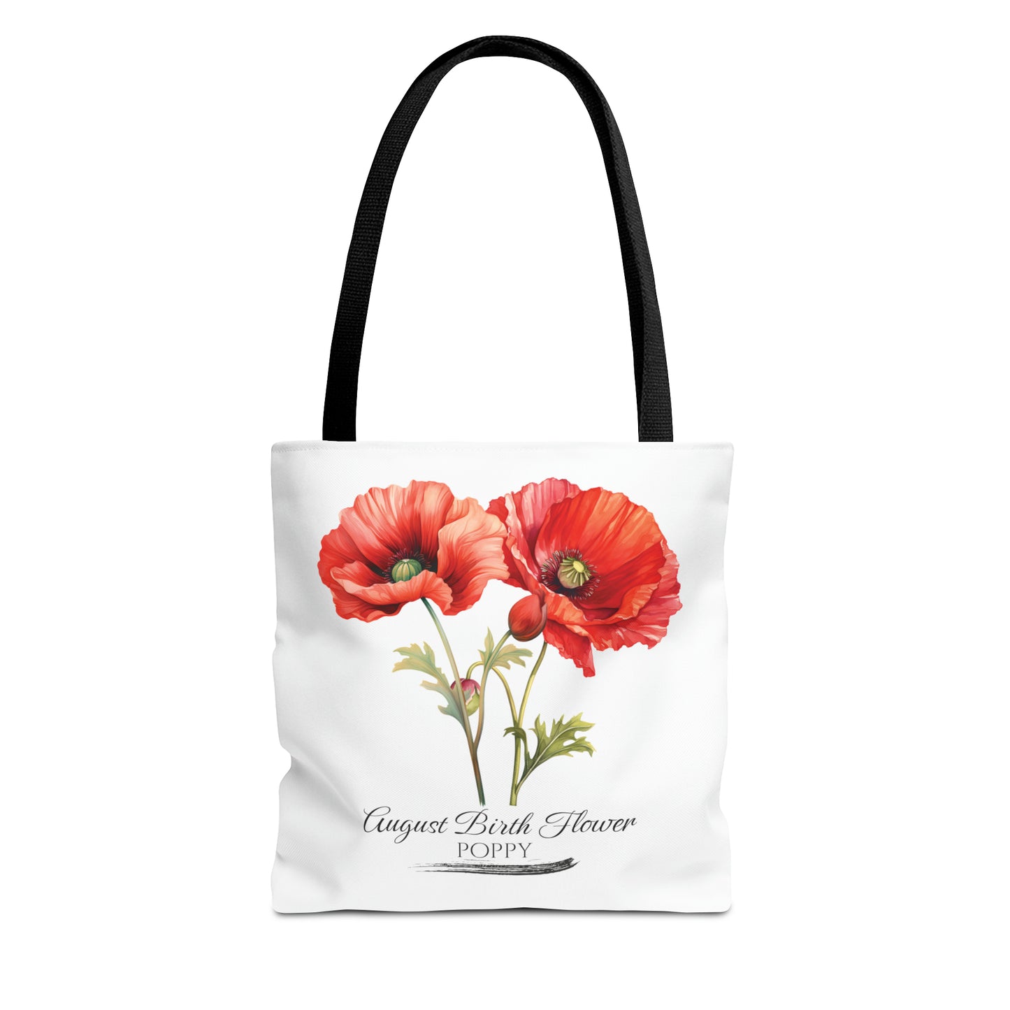 August Birth Flower: Poppy - Tote Bag (AOP)