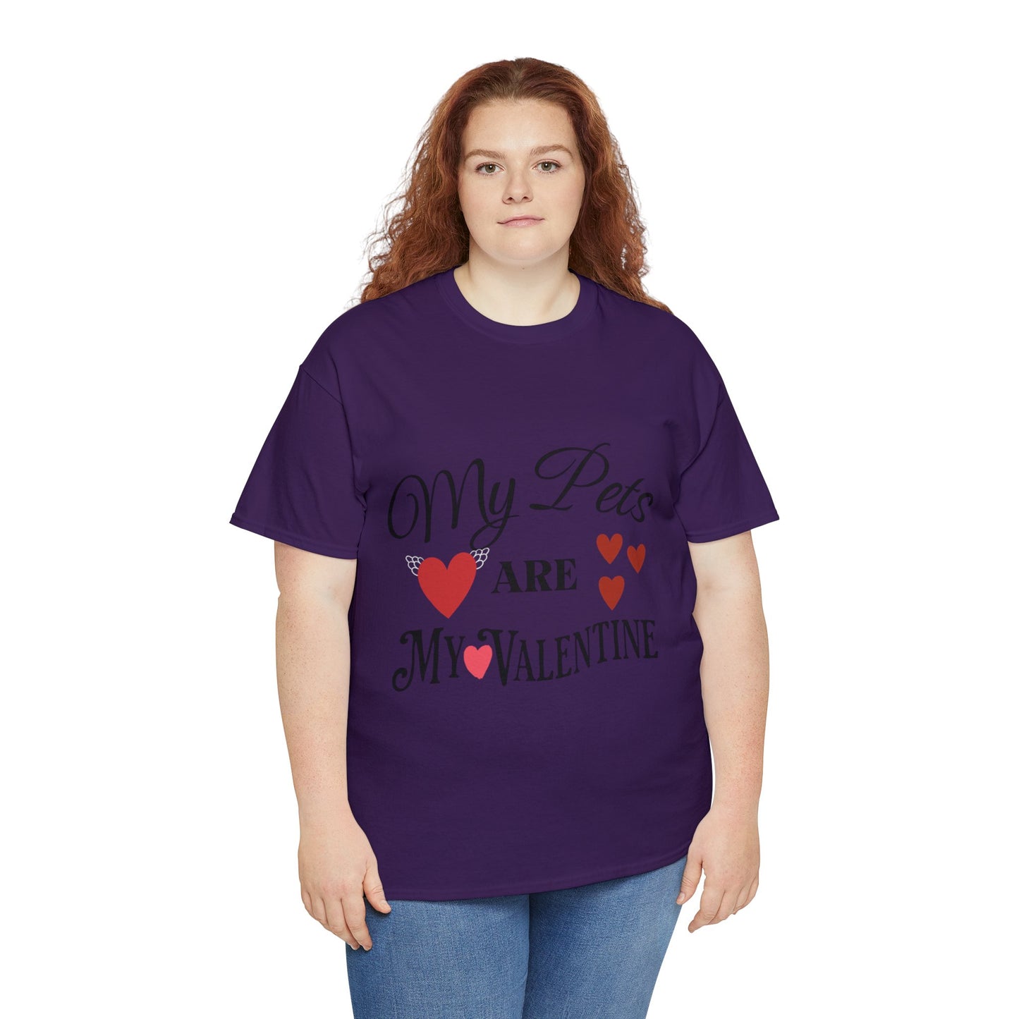 My Pets Are My Valentine1 - Unisex Heavy Cotton Tee