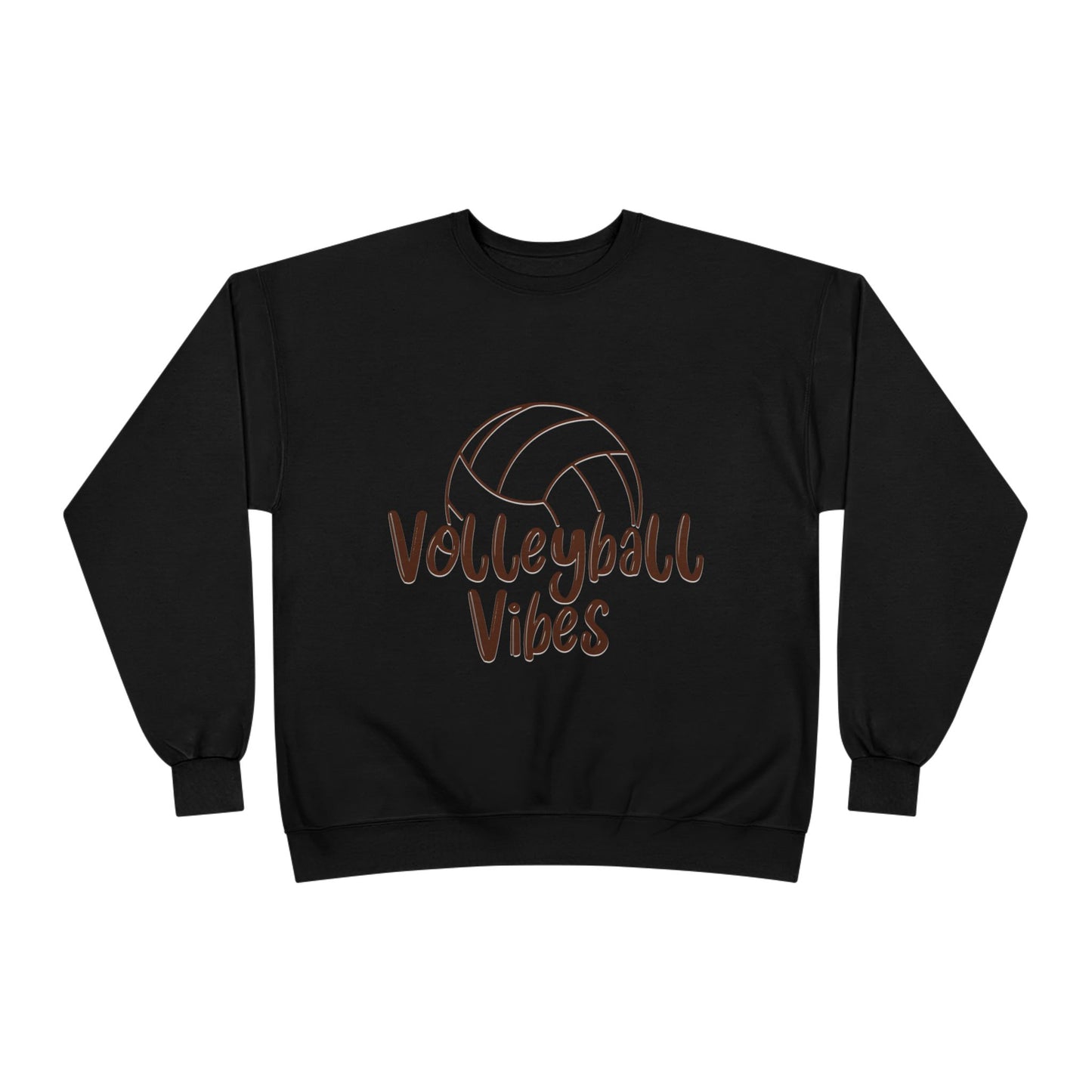 Unisex Volleyball Vibes Crewneck Sweatshirt, Trendy Sports Apparel, Cozy Gift for Athletes, Volleyball Lover's Gear, Eco-Friendly Fashion