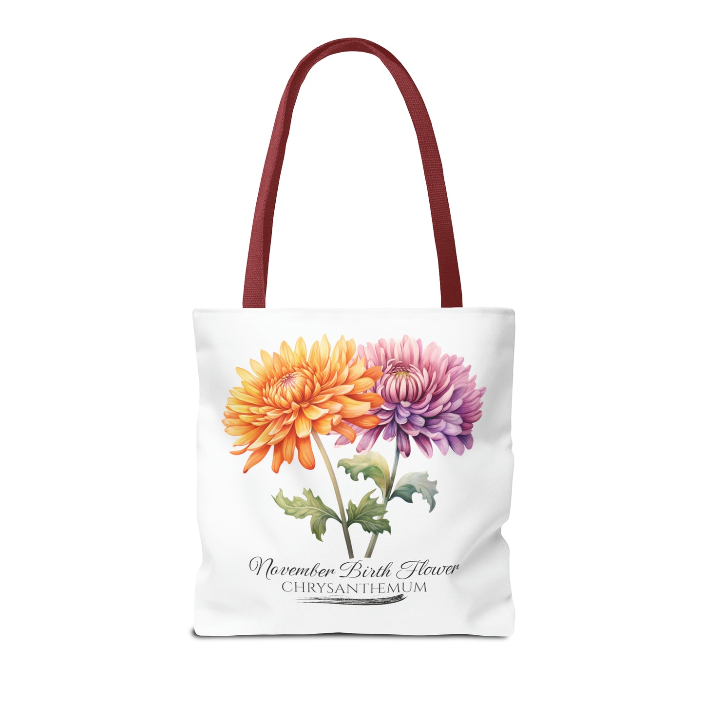 November Birth Flower: Chrysanthemum - Tote Bag (AOP)