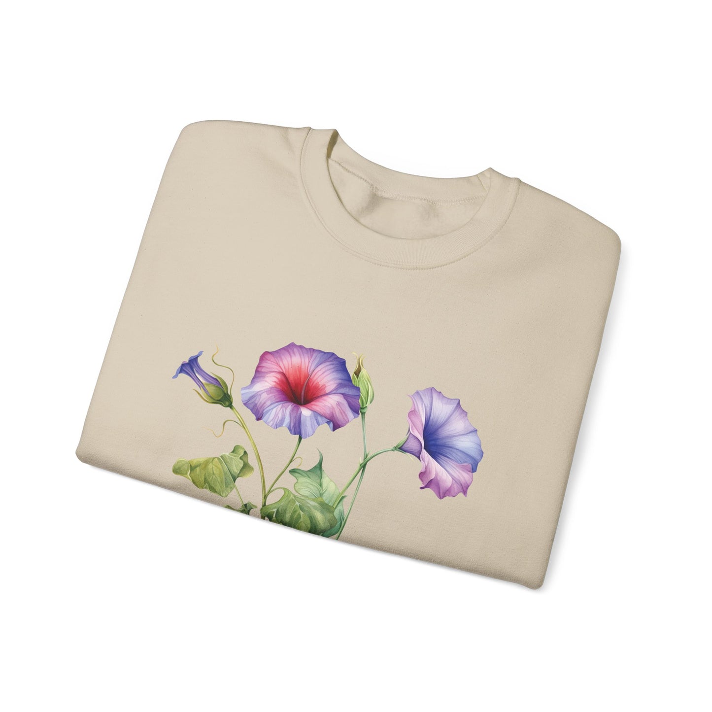 September Birth Flower (Morning Glory) - Unisex Heavy Blend™ Crewneck Sweatshirt