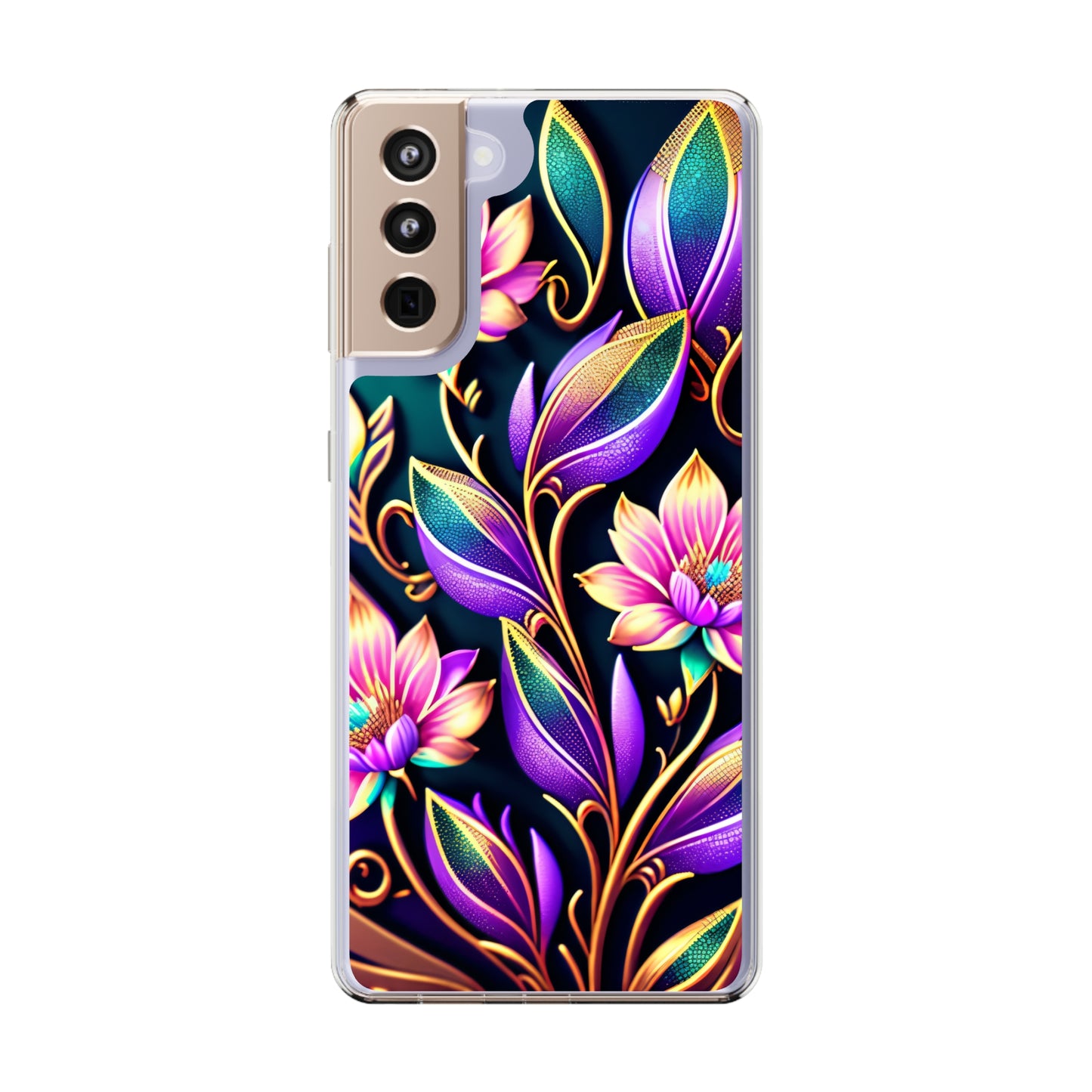 Clear Phone Cases: Fantasy Flower