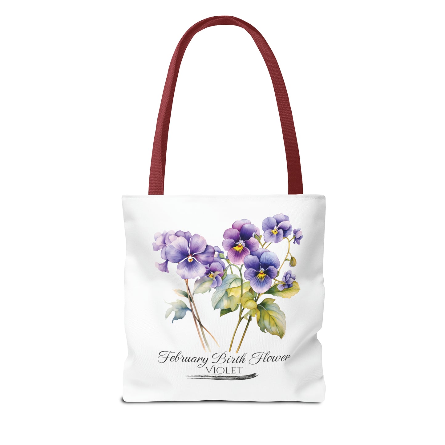 February Birth Flower: Violet - Tote Bag (AOP)