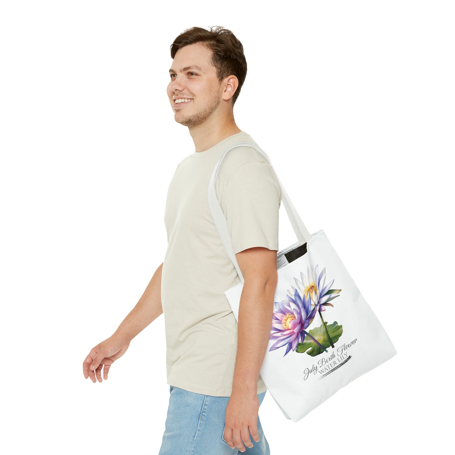 July Birth Flower: Water Lily - Tote Bag (AOP)