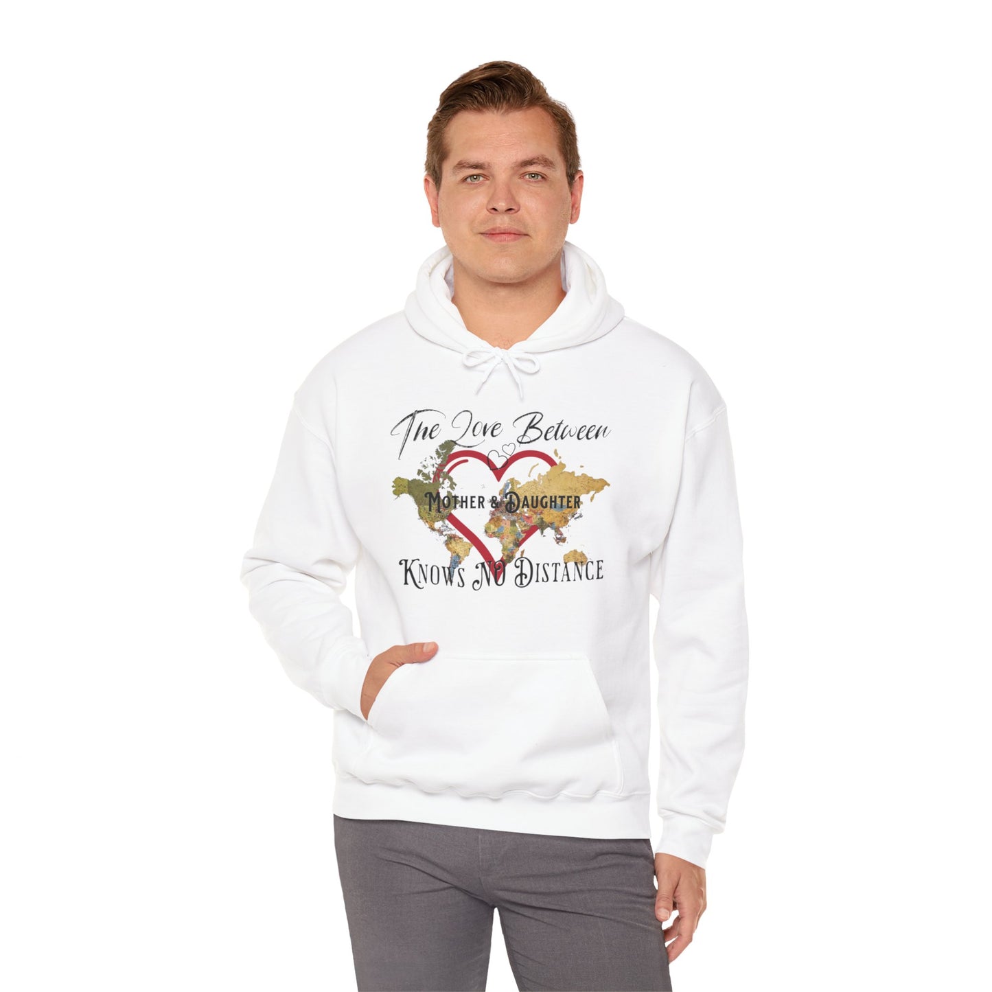 The love between mother and daughter knows no distance - Unisex Heavy Blend™ Hooded Sweatshirt