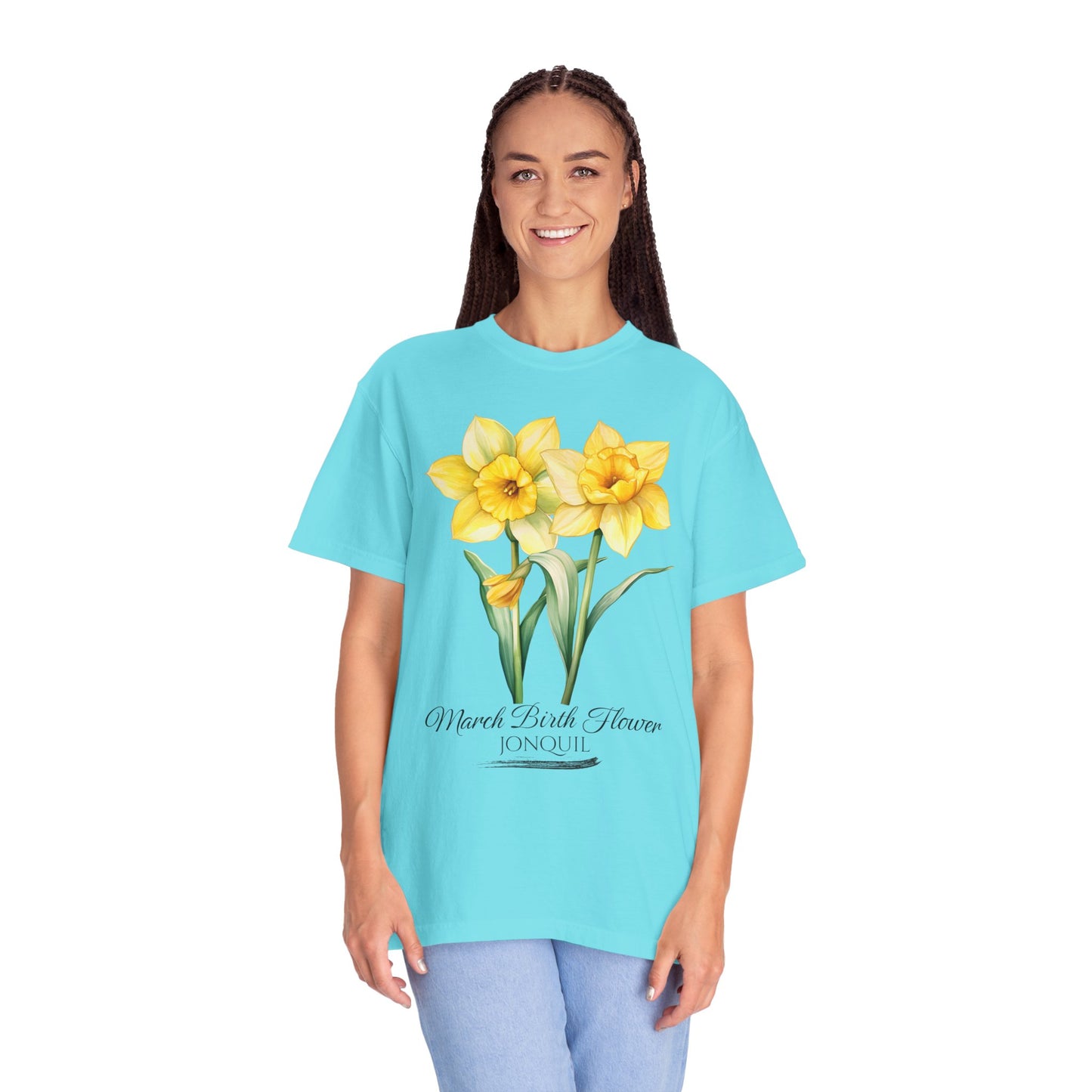 March Birth Flower "Jonquil" - Unisex Garment-Dyed T-shirt