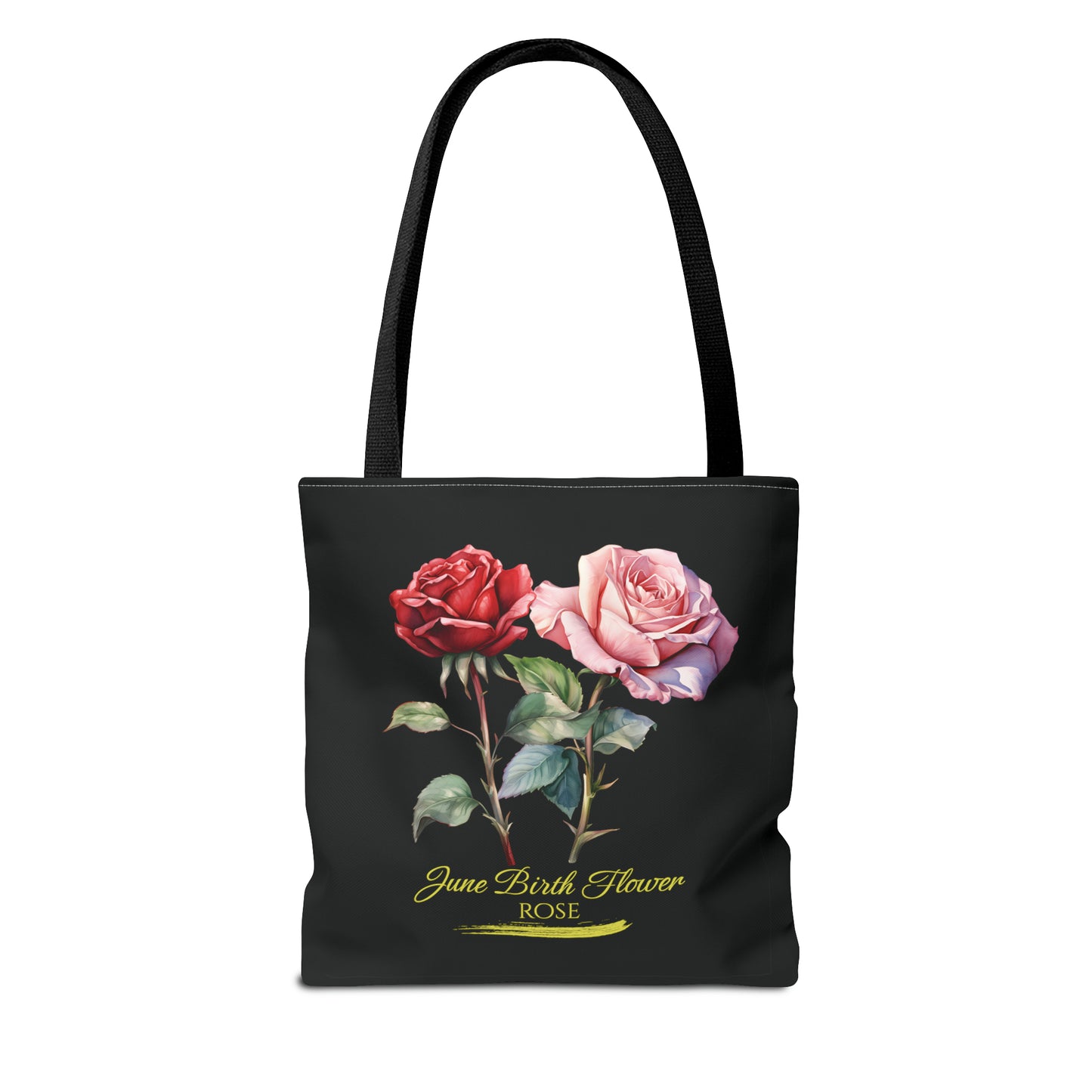 June Birth Flower: Rose - Tote Bag (AOP)