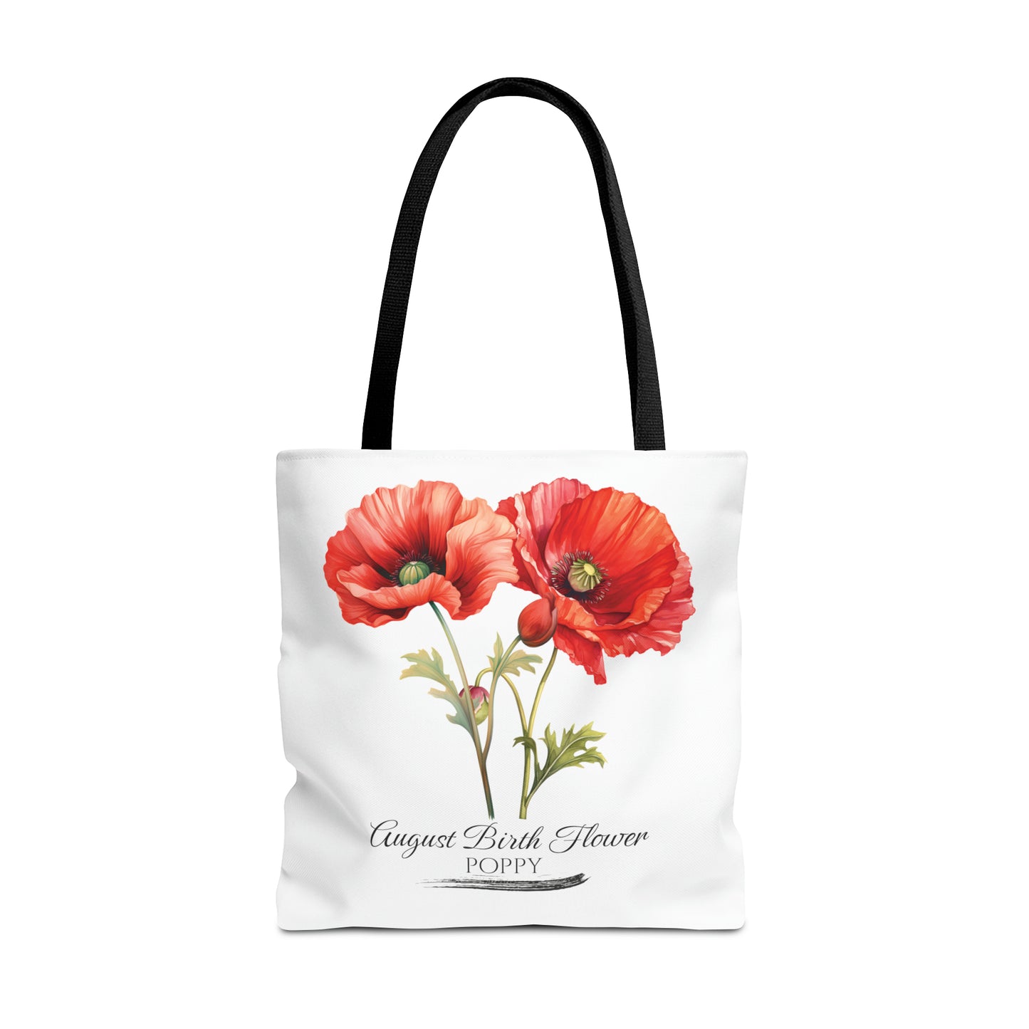 August Birth Flower: Poppy - Tote Bag (AOP)