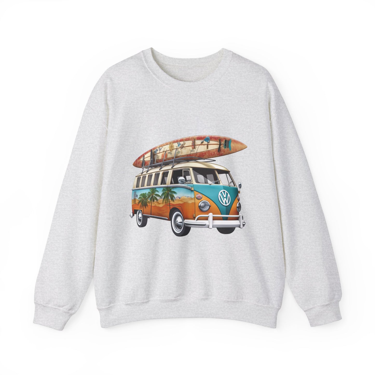 Retro Surf Van - Unisex Heavy Blend™ Crewneck Sweatshirt