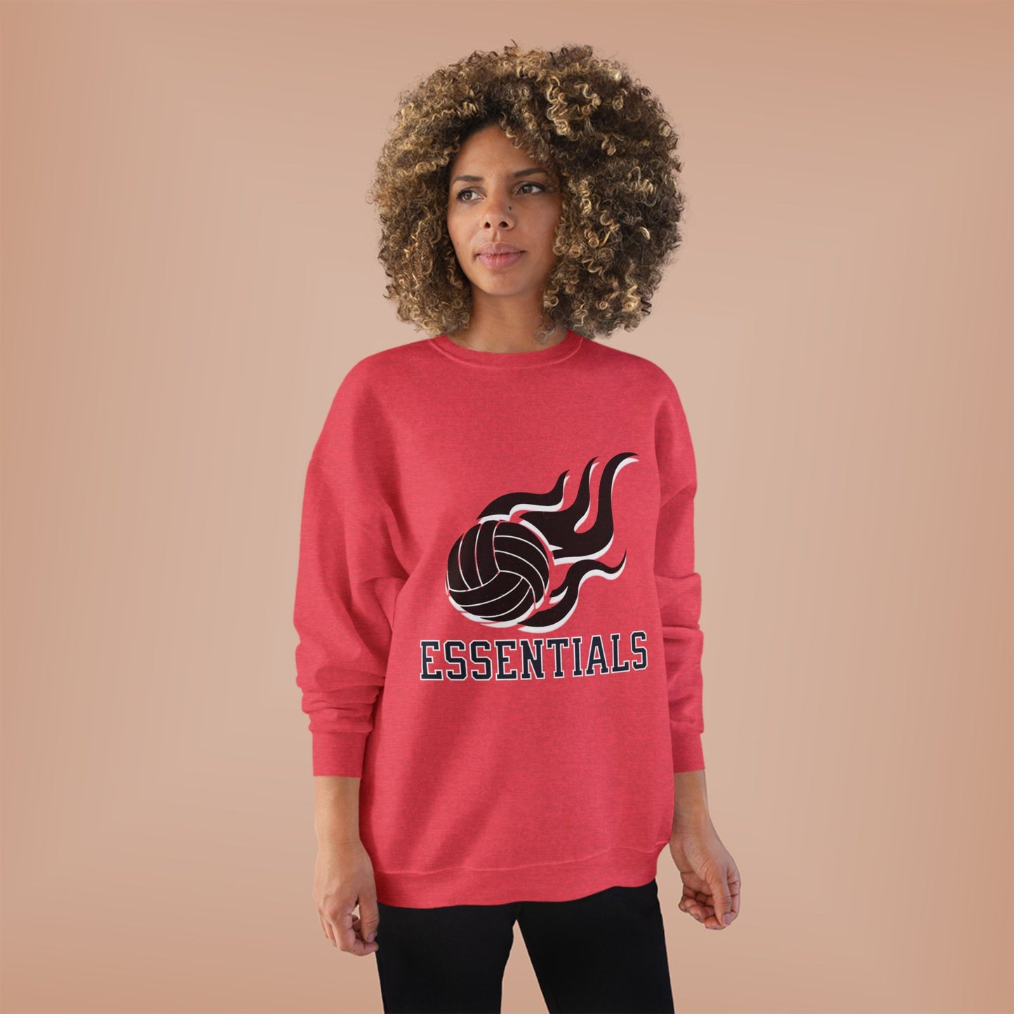 Volleyball Essentials Crewneck Sweatshirt - Unisex Eco-Friendly, Sportswear, Athletic Casual, Team Spirit, Gift for Sports Lovers