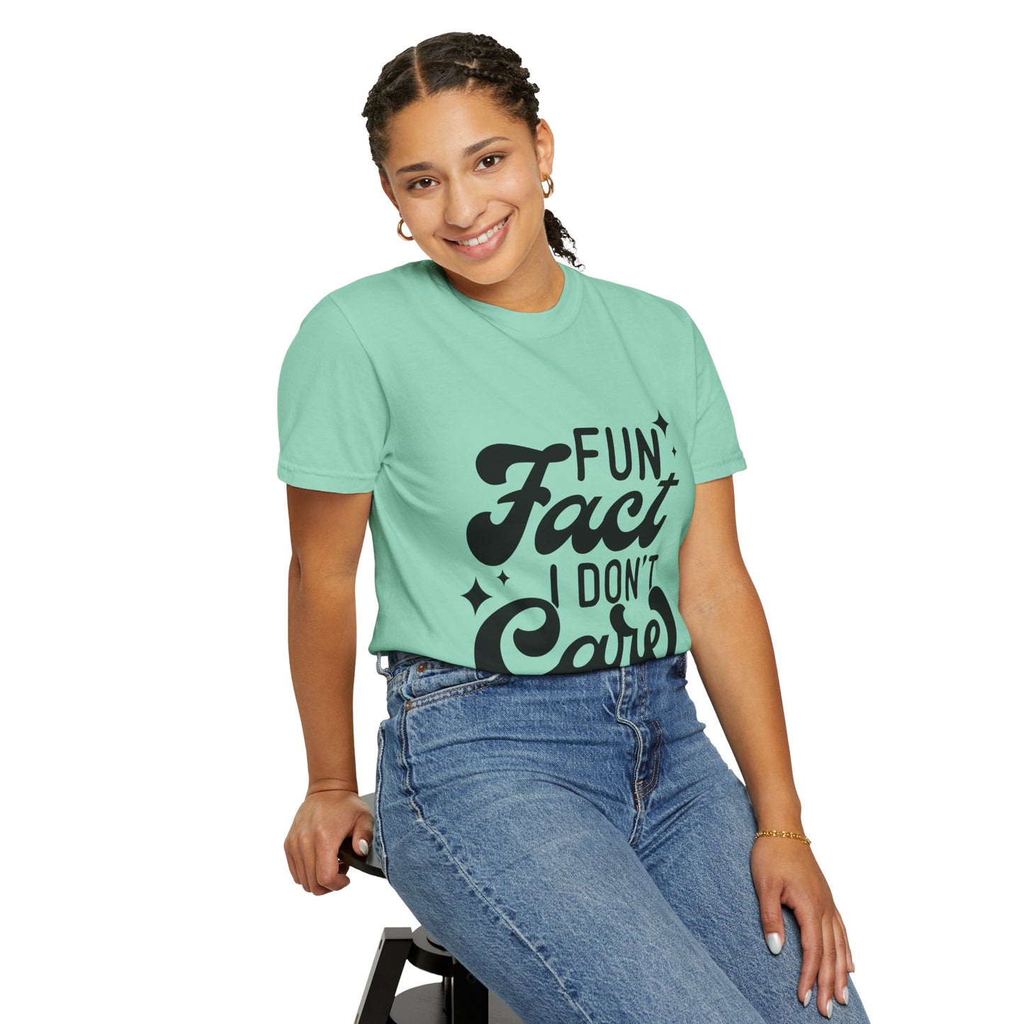 Fun fact - I don't care - Unisex Garment-Dyed T-shirt