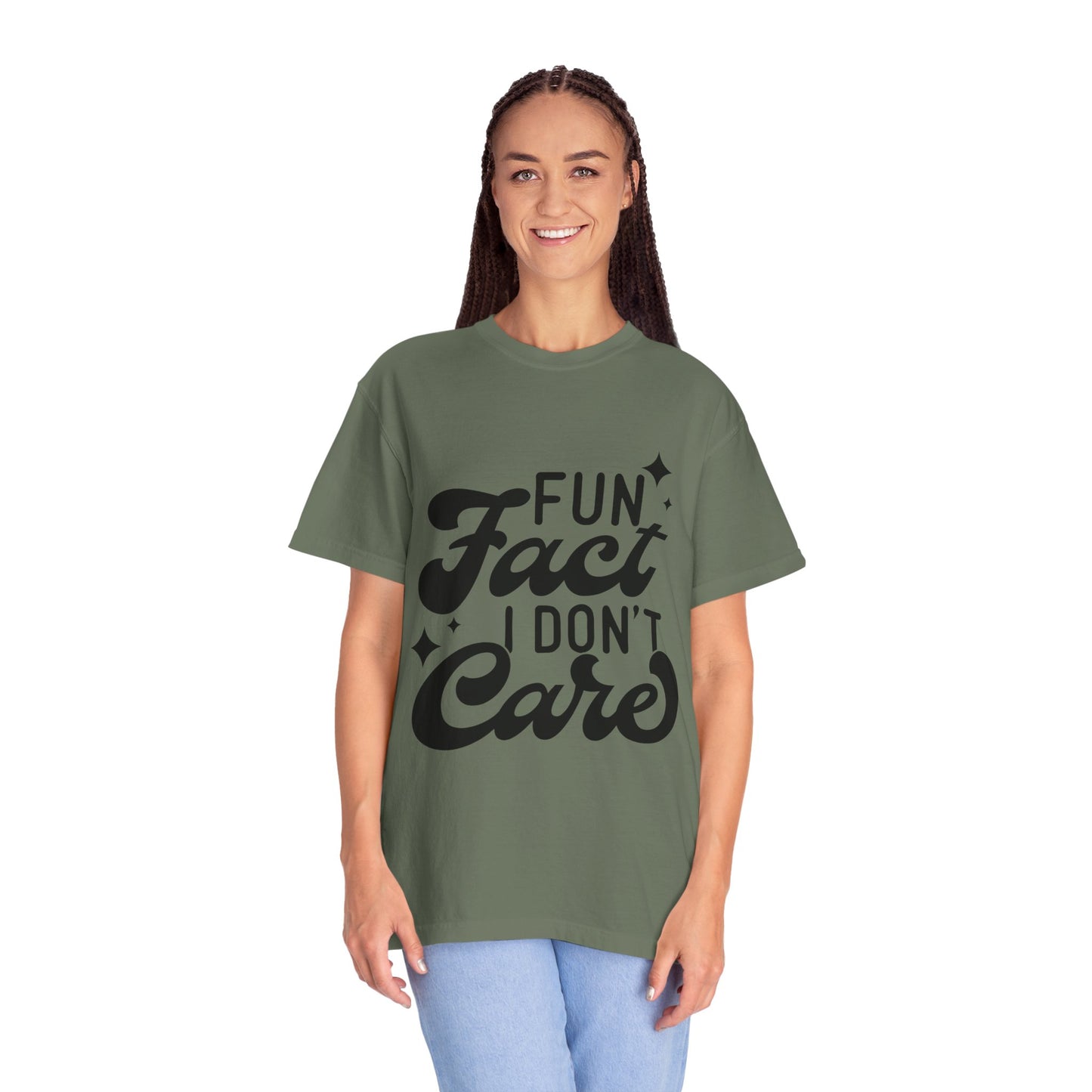 Fun fact - I don't care - Unisex Garment-Dyed T-shirt