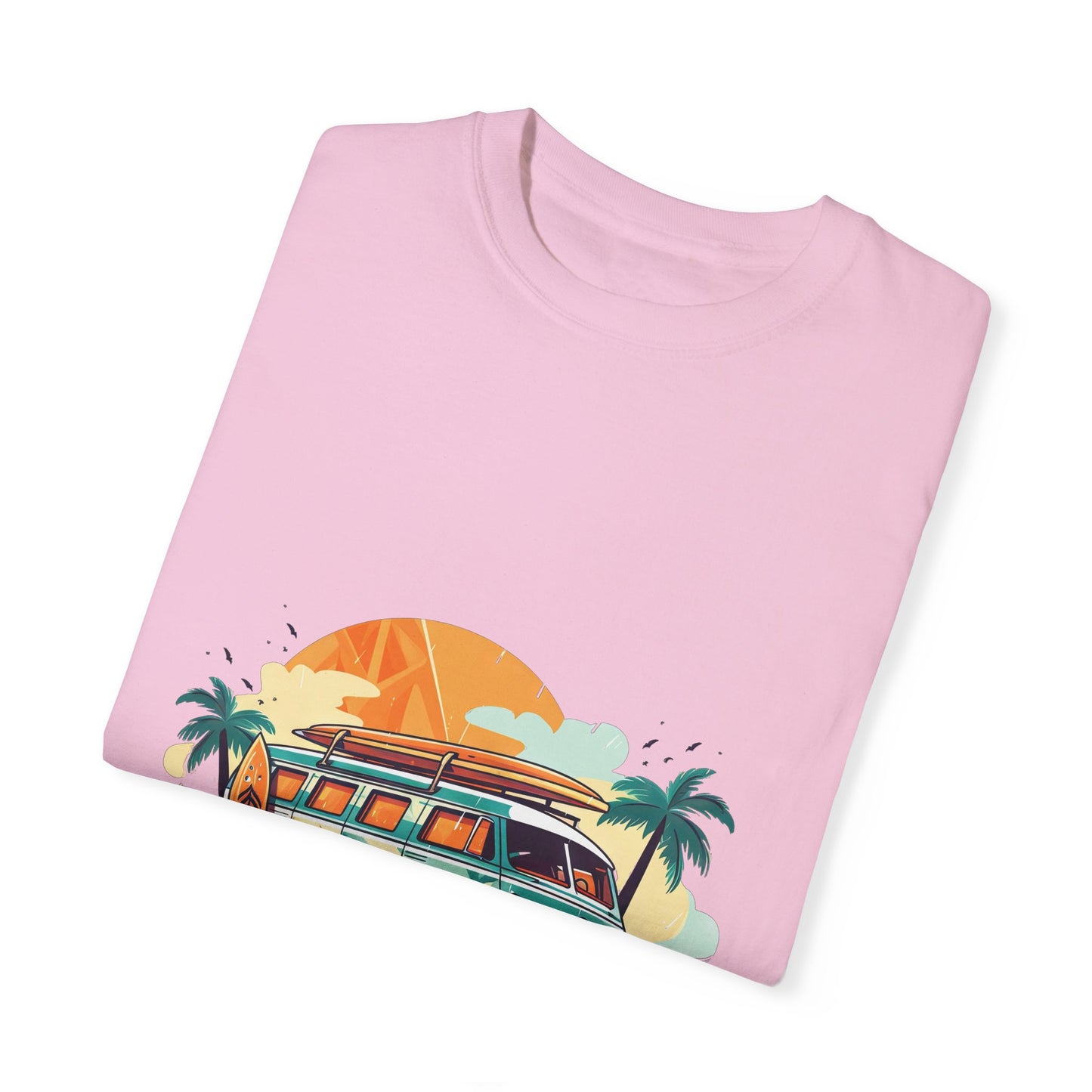 Retro Surf Van: Unisex Garment-Dyed T-shirt