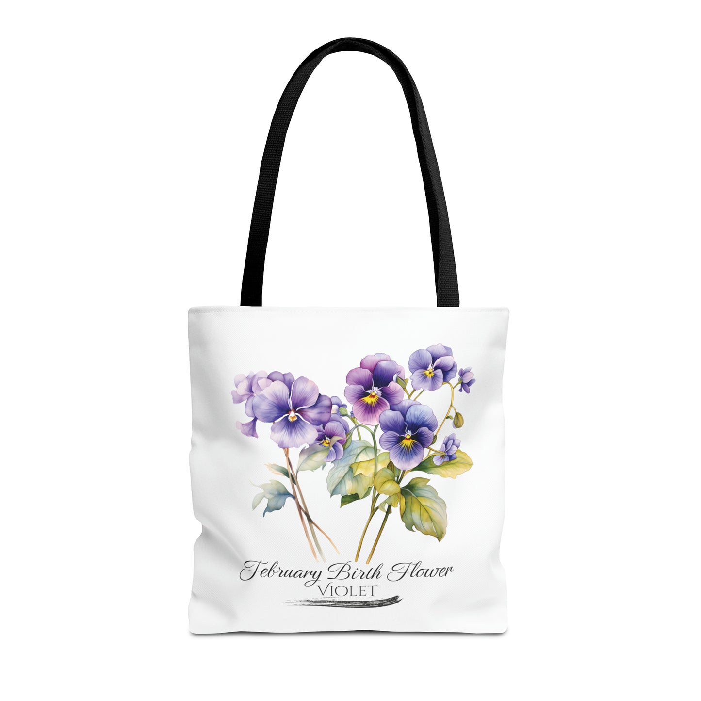 February Birth Flower: Violet - Tote Bag (AOP)