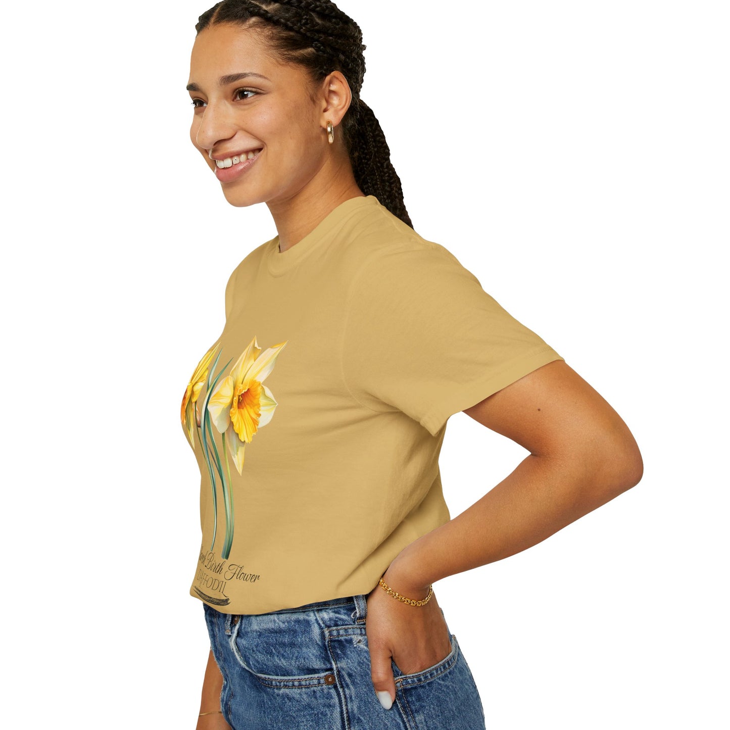 March Birth Flower "Daffodil" - Unisex Garment-Dyed T-shirt