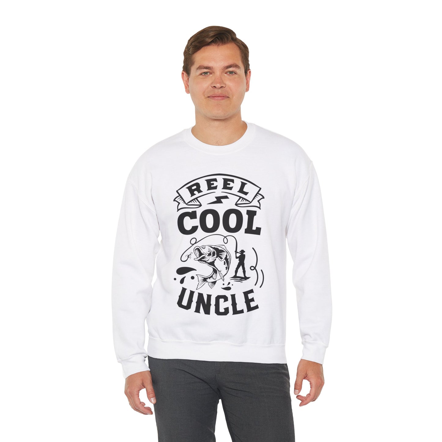 Reel cool uncle - Unisex Heavy Blend™ Crewneck Sweatshirt