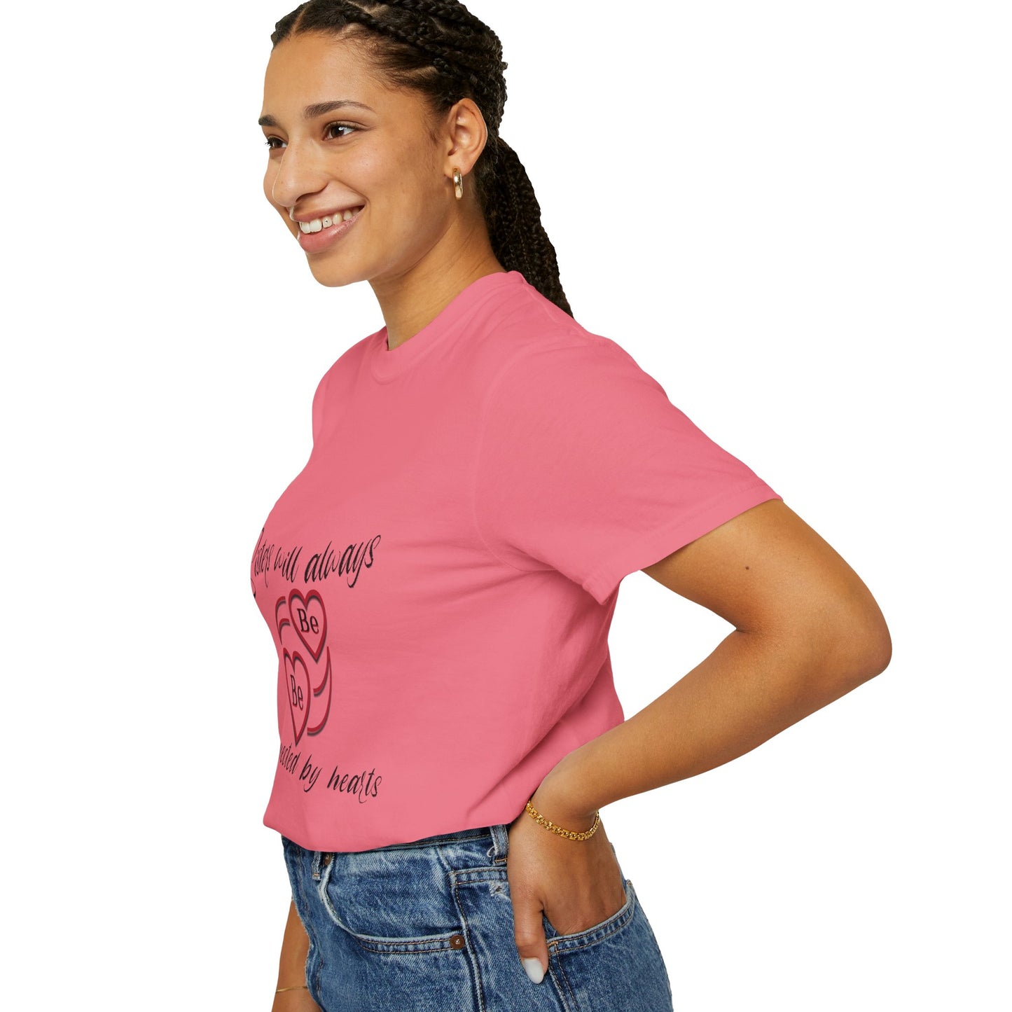 Sisters will always be connected by heart - Unisex Garment-Dyed T-shirt