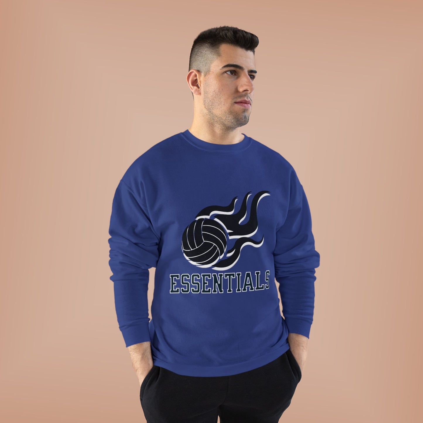 Volleyball Essentials Crewneck Sweatshirt - Unisex Eco-Friendly, Sportswear, Athletic Casual, Team Spirit, Gift for Sports Lovers