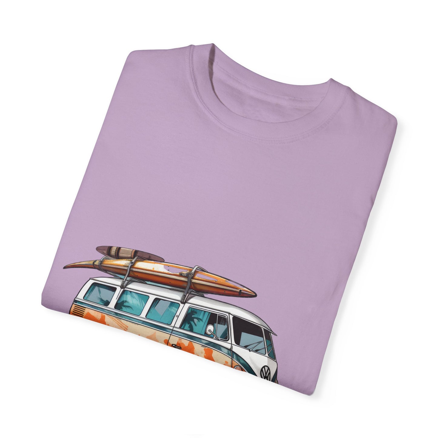 Retro Surf Van: Unisex Garment-Dyed T-shirt