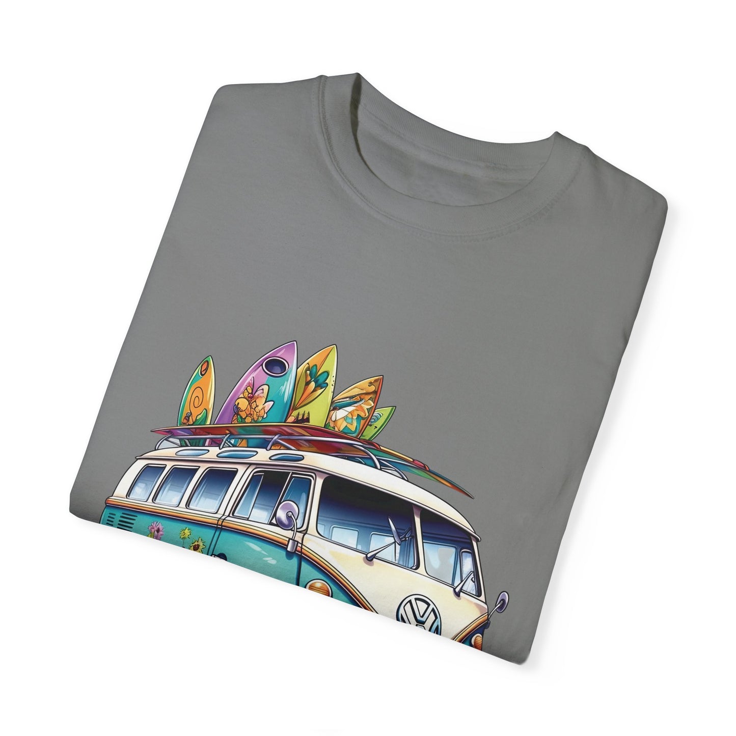 Retro Surf Van: Unisex Garment-Dyed T-shirt